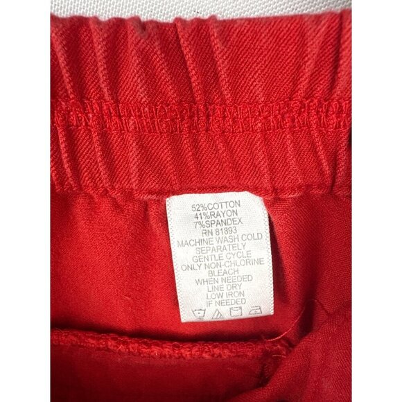 Isaac Mizrahi Live! Red Womens Pants 6P Cotton/Rayon/Spandex Blend - Picture 5 of 6